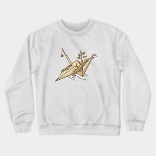 Oritsuru (Origami Crane) - no background Crewneck Sweatshirt